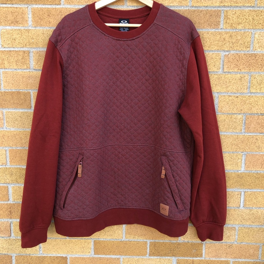 Oakley Chips Thermal Crew men’s pullover with kangaroo pocket ‘Fired Brick’ -XL-